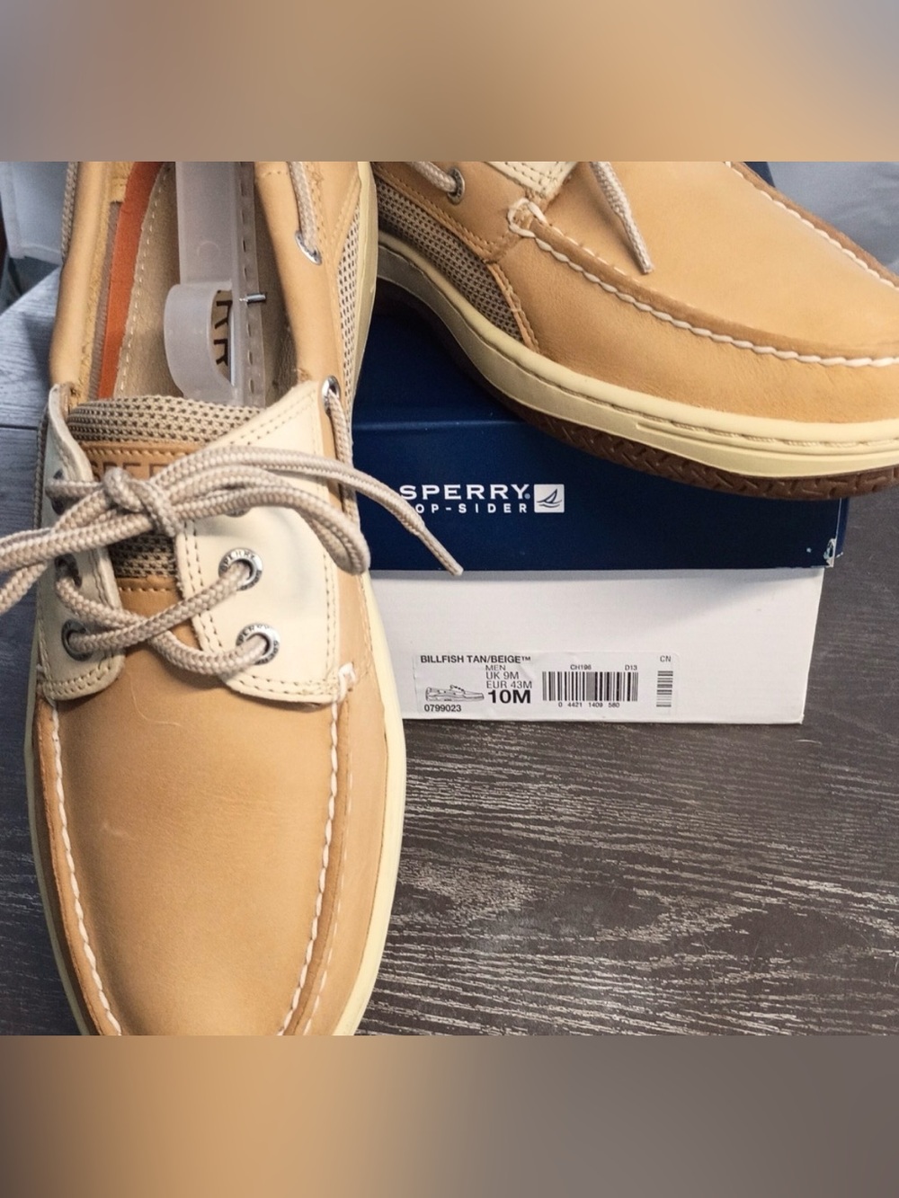 Sperry Billfish Boat Shoes in Tan and Beige